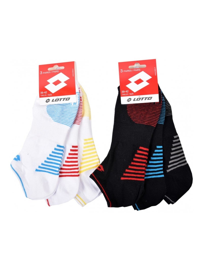Calcetines Hombre LOTTO - Pack de 6 Blanco Multicolor Negro - Kiabi