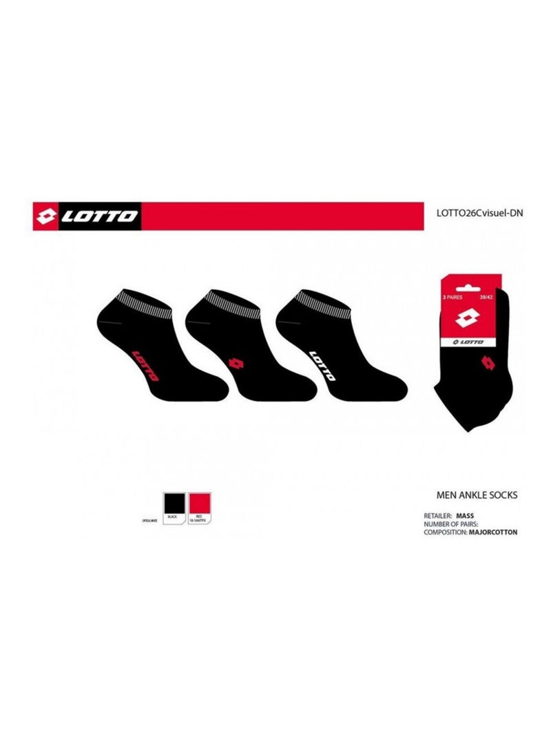 Calcetines Hombre LOTTO - Pack de 6 Negro - Kiabi