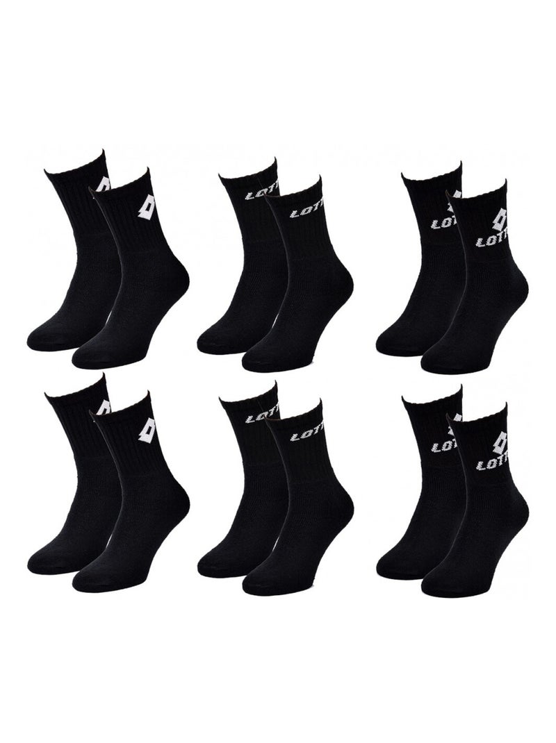 Calcetines Hombre LOTTO - Pack de 6 Negro - Kiabi
