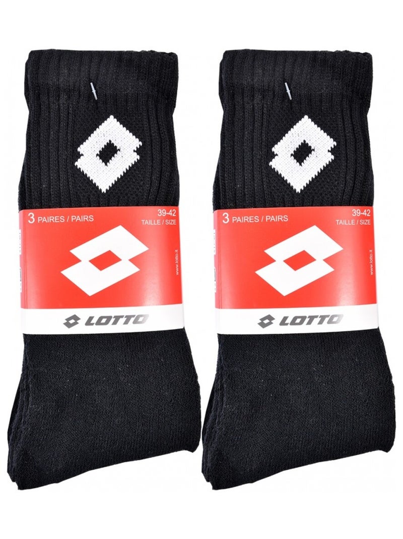 Calcetines Hombre LOTTO - Pack de 6 Negro - Kiabi