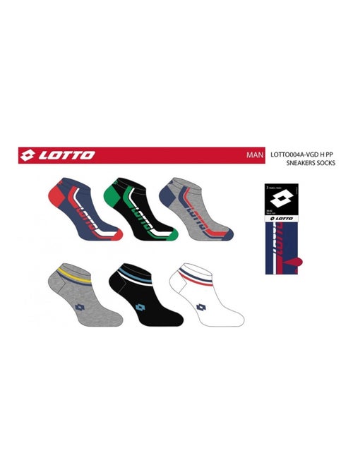 Calcetines Hombre LOTTO - Pack de 6 - Kiabi Calcetines Hombre LOTTO - Pack de 6 - Kiabi