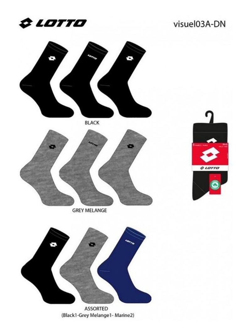 Calcetines Hombre LOTTO - Pack de 9 Negro Gris antracita Azul - Kiabi