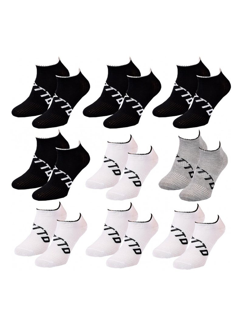 Calcetines Hombre LOTTO - Pack de 9 Negro Gris antracita Blanco - Kiabi