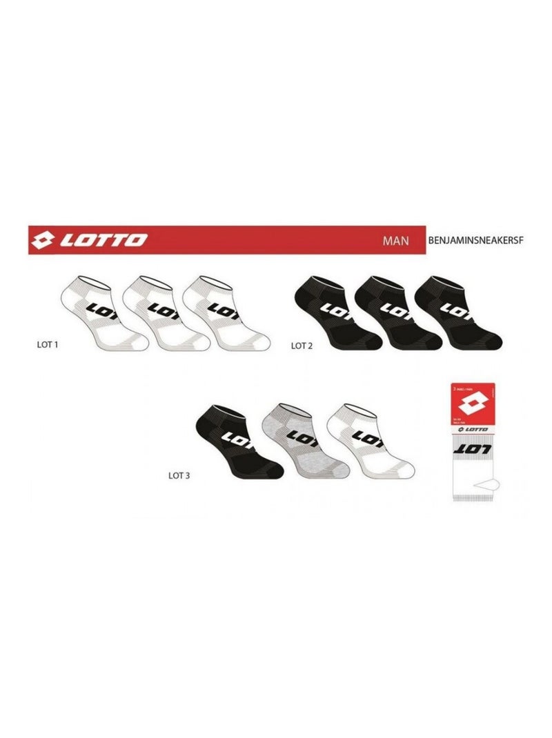 Calcetines Hombre LOTTO - Pack de 9 Negro Gris antracita Blanco - Kiabi