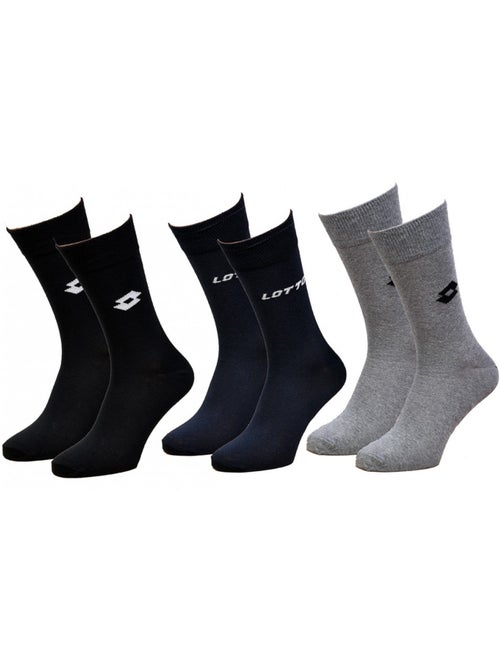 Calcetines hombre LOTTO deporte, urbano, confort algodón - Pack de 3 - Kiabi Calcetines hombre LOTTO deporte, urbano, confort algodón - Pack de 3 - Kiabi