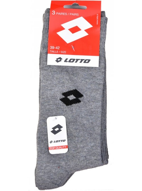 Calcetines hombre LOTTO deporte, urbano, confort algodón - Pack de 3 - Kiabi Calcetines hombre LOTTO deporte, urbano, confort algodón - Pack de 3 - Kiabi