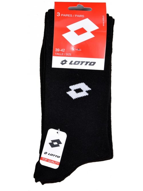 Calcetines hombre LOTTO deporte, urbano, confort algodón - Pack de 3 - Kiabi Calcetines hombre LOTTO deporte, urbano, confort algodón - Pack de 3 - Kiabi