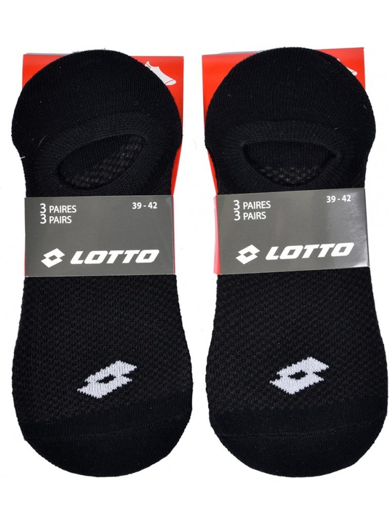 Calcetines Hombre LOTTO SNEAKER - Pack de 6 Negro - Kiabi