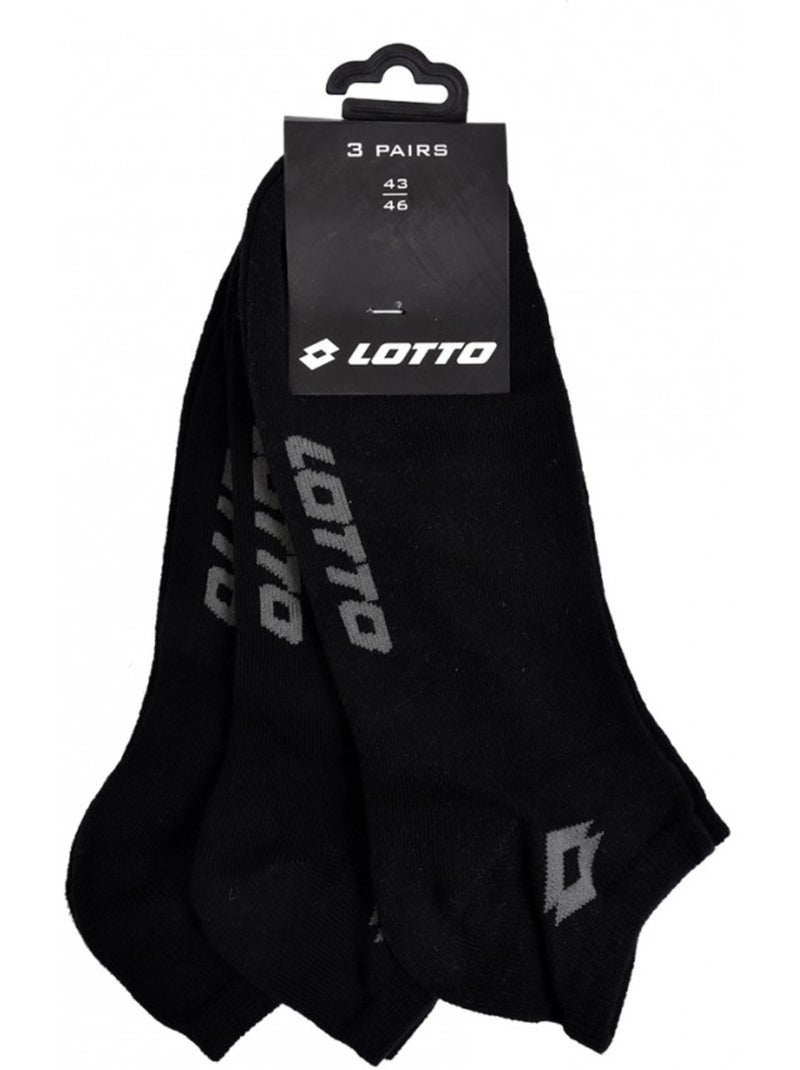 Calcetines Hombre LOTTO SNEAKER - Pack de 6 Negro - Kiabi