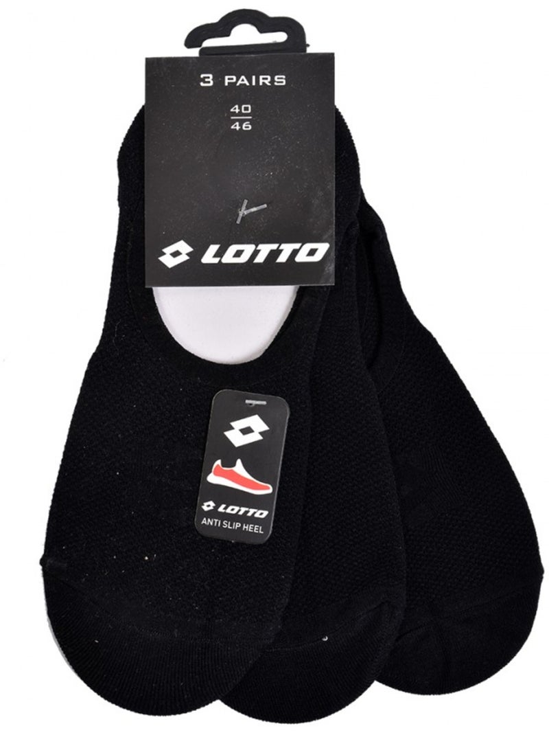 Calcetines Hombre LOTTO SNEAKER - Pack de 6 Negro - Kiabi