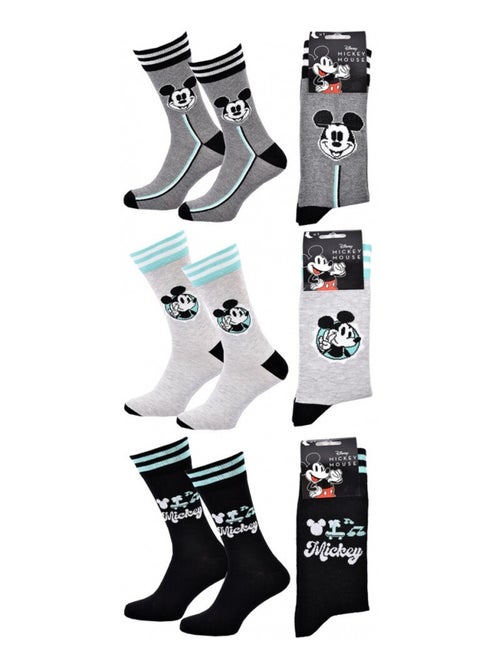 Calcetines Hombre MICKEY - Pack de 3 - Kiabi