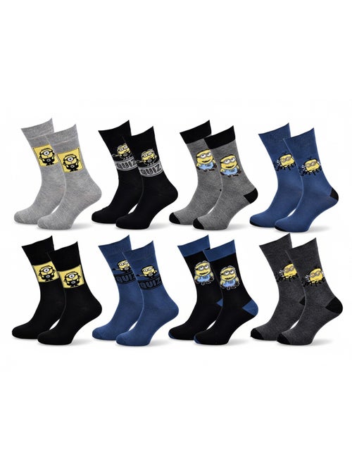 Calcetines Hombre MINIONS Licencia Pack de 8 - Kiabi