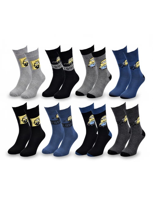 Calcetines Hombre MINIONS Licencia Pack de 8 - Kiabi