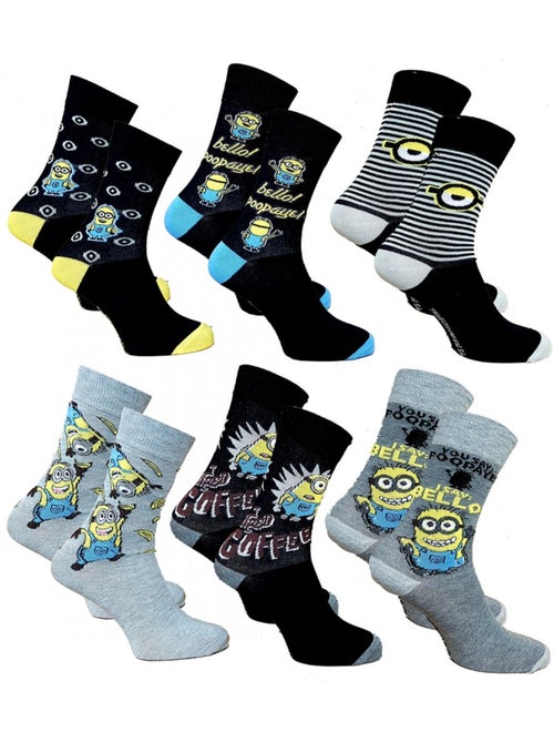 Calcetines hombre Moi, Moche et Méchant algodón - Pack de 3 - Kiabi Calcetines hombre Moi, Moche et Méchant algodón - Pack de 3 - Kiabi