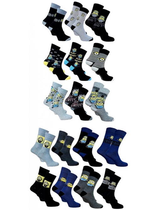 Calcetines hombre Moi, Moche et Méchant algodón - Pack de 8 - Kiabi Calcetines hombre Moi, Moche et Méchant algodón - Pack de 8 - Kiabi