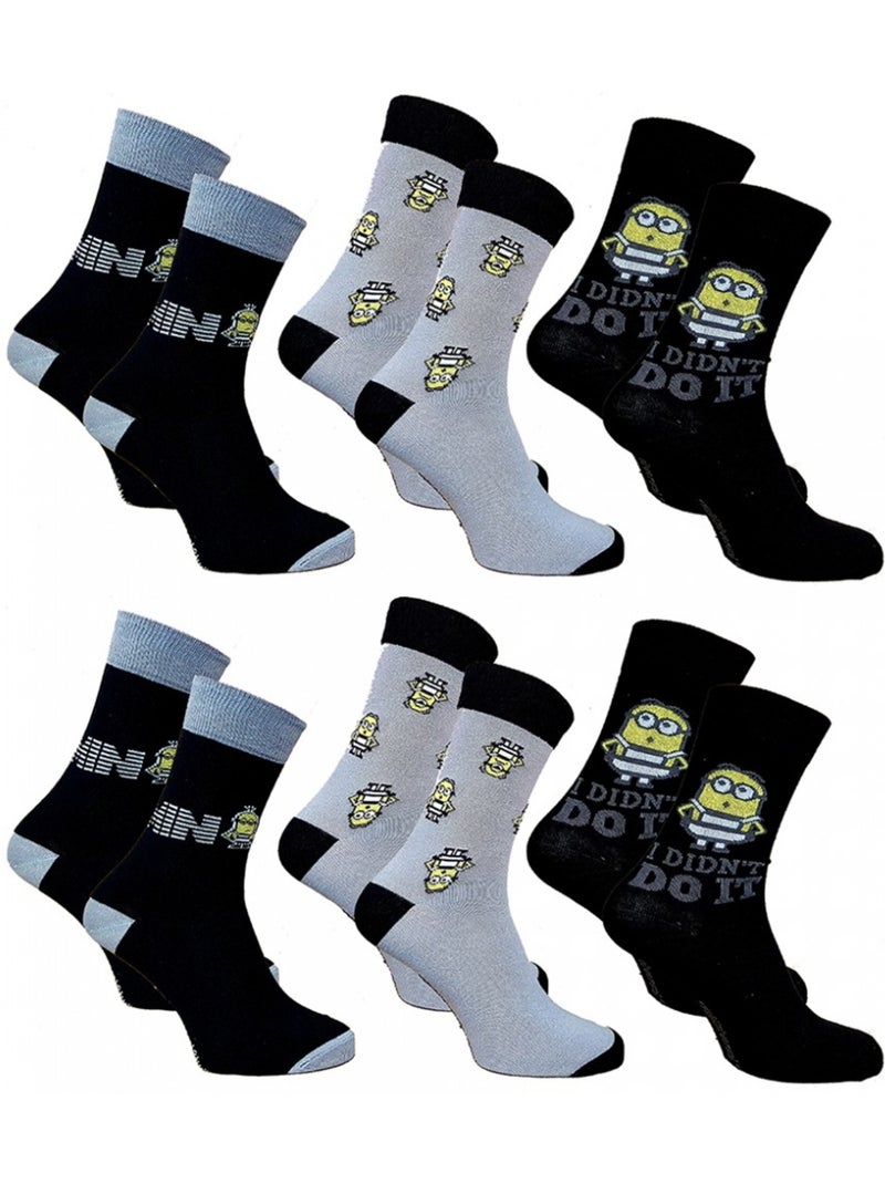 Calcetines hombre Moi, Moche et Méchant algodón - Pack de 8 Multicolor - Kiabi