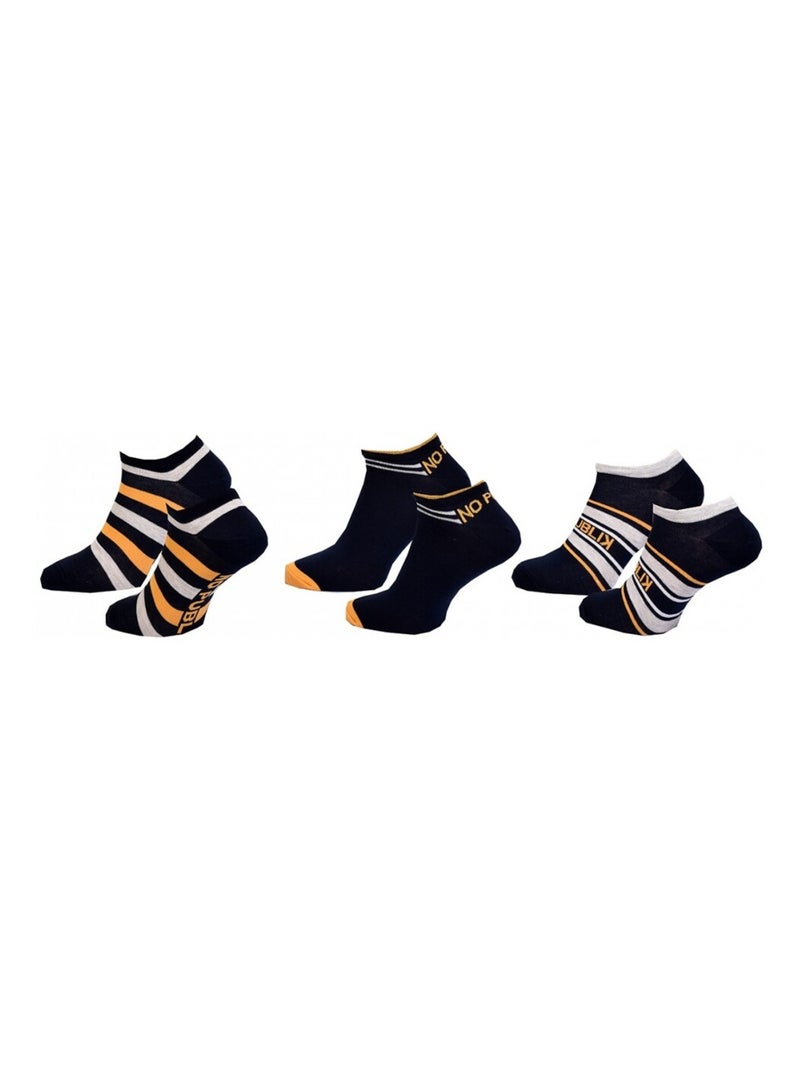 Calcetines Hombre NO PUBLIK - Pack de 6 Azul Amarillo Blanco - Kiabi