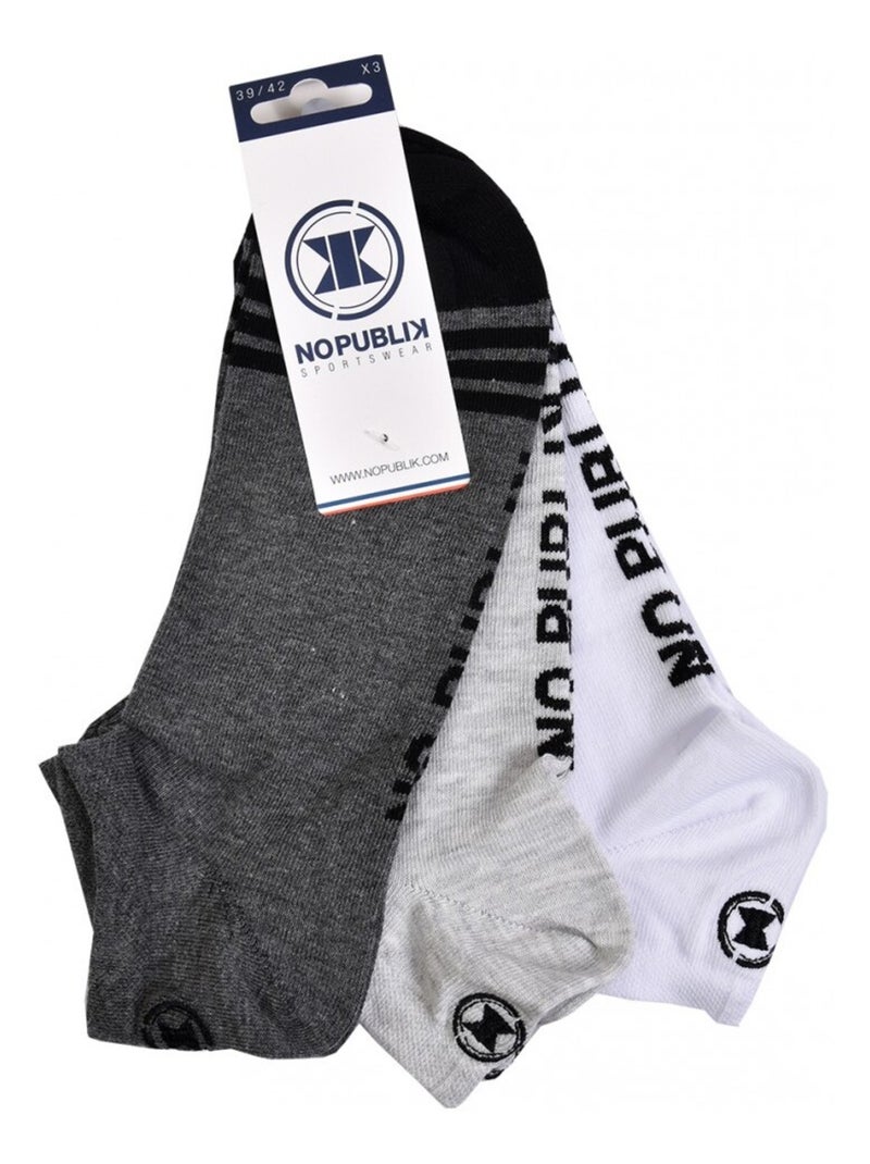 Calcetines Hombre NO PUBLIK - Pack de 6 Gris gris blanco - Kiabi