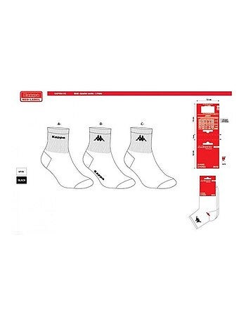 Calcetines Hombre QUARTER KAPPA - Pack de 6