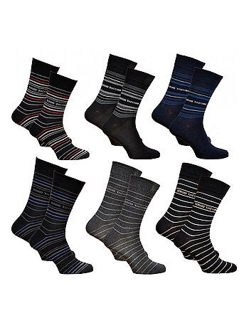 Calcetines hombre Sergio Tacchini algodón, deporte y ciudad - Pack de 6