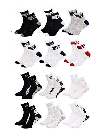 Calcetines hombre Sergio Tacchini Quarter - Pack de 12