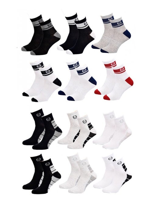 Calcetines Hombre SERGIO TACCHINI Socquettes QUARTER - Pack de 12 - Kiabi