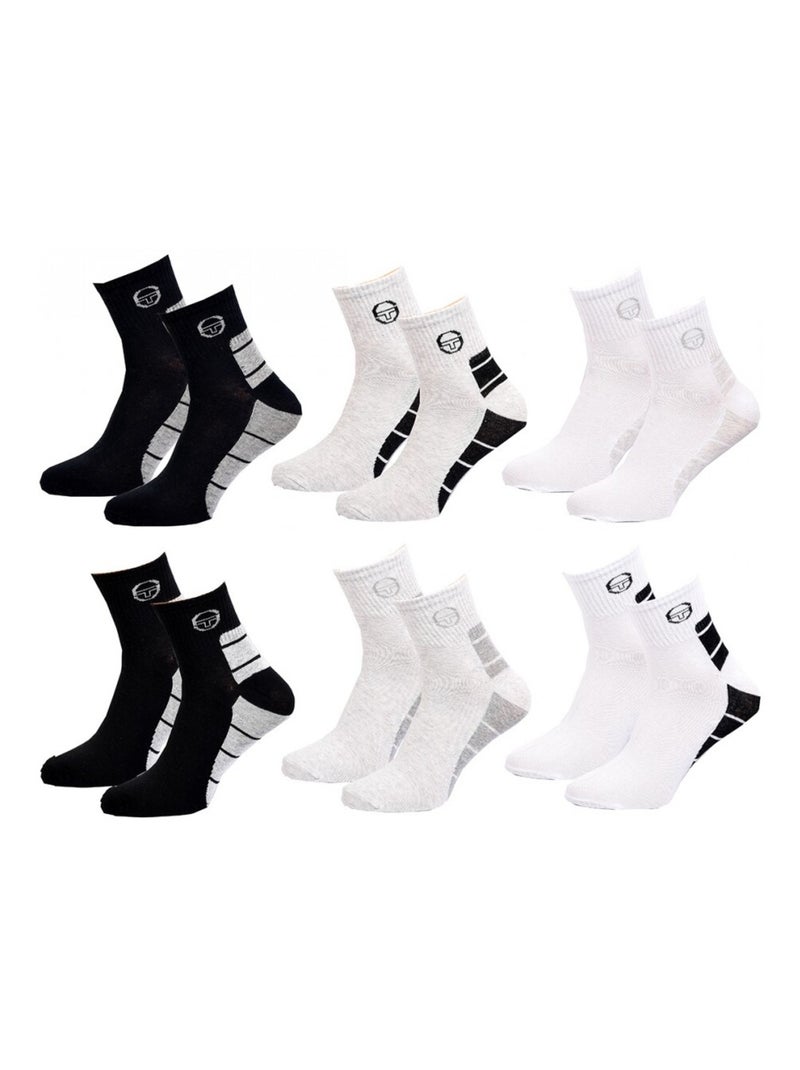 Calcetines Hombre SERGIO TACCHINI Socquettes QUARTER - Pack de 12 Multicolor - Kiabi