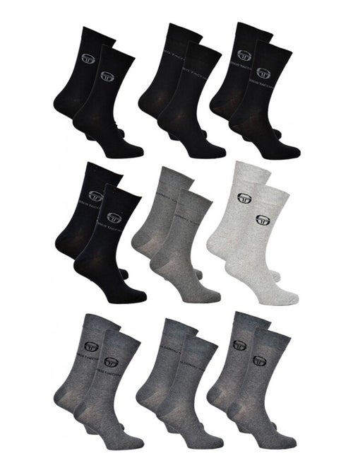 Calcetines hombre Sergio Tacchini Sport, Urbano, Comodidad en Algodón - Pack de 9 - Kiabi