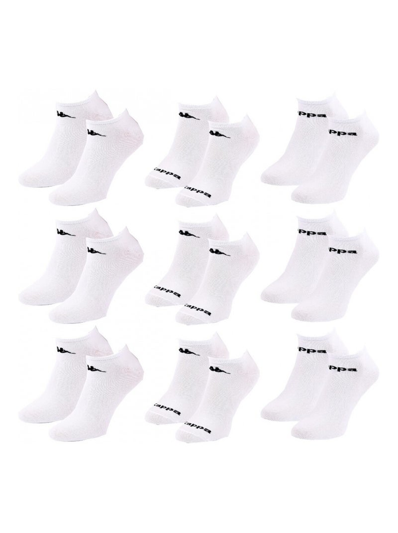 Calcetines Hombre SNEAKER KAPPA - Pack de 9 Blanco - Kiabi