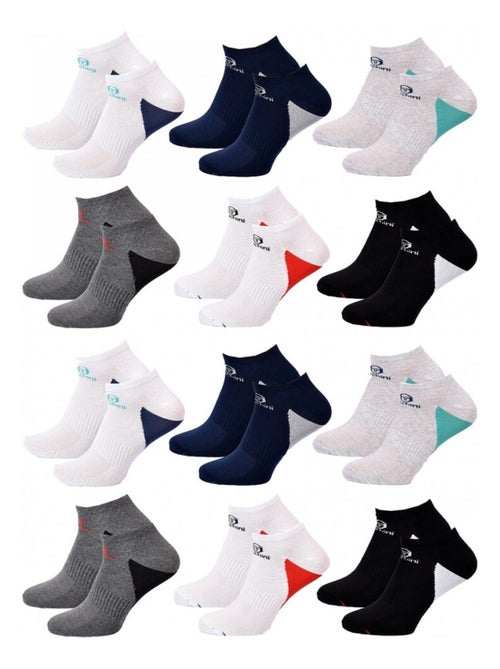 Calcetines Hombre SNEAKER SERGIO TACCHINI - Pack de 12 - Kiabi Calcetines Hombre SNEAKER SERGIO TACCHINI - Pack de 12 - Kiabi