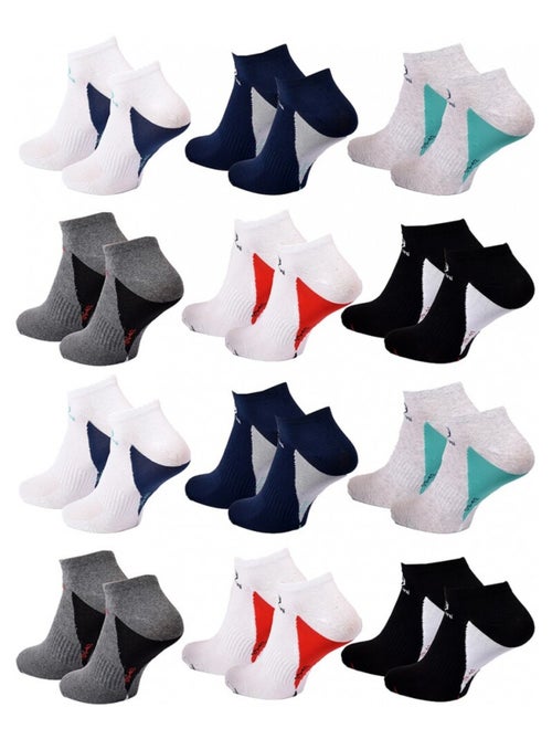 Calcetines Hombre SNEAKER SERGIO TACCHINI - Pack de 12 - Kiabi Calcetines Hombre SNEAKER SERGIO TACCHINI - Pack de 12 - Kiabi