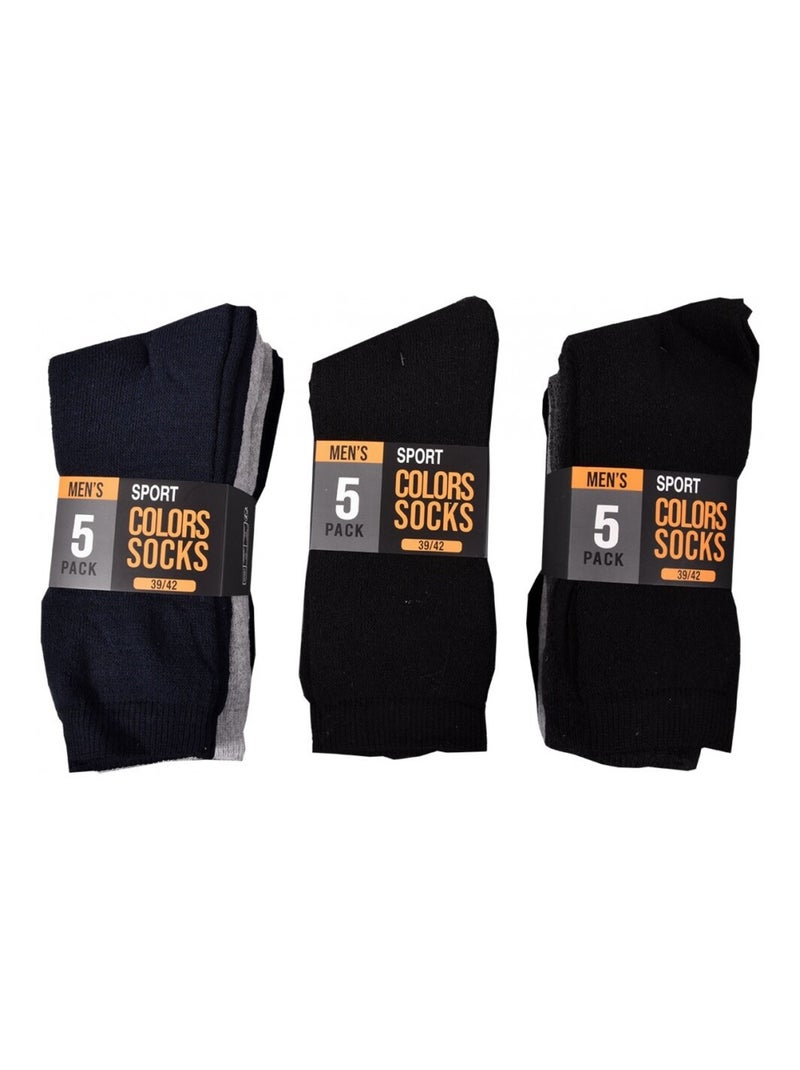 Calcetines Hombre TWINDAY SPORT - Surtido modelos foto según llegadas - Pack de 15 Negro Blanco Gris - Kiabi
