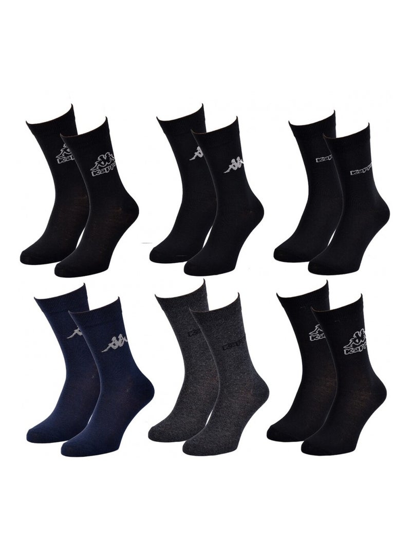 Calcetines Hombre VILLE KAPPA - Pack de 6 Negro Gris antracita Azul - Kiabi