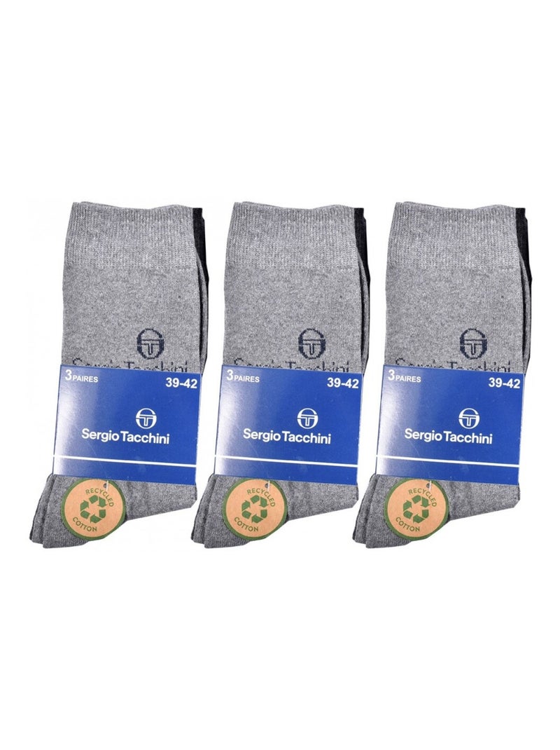 Calcetines Hombre VILLE SERGIO TACCHINI - Pack de 9 Gris - Kiabi