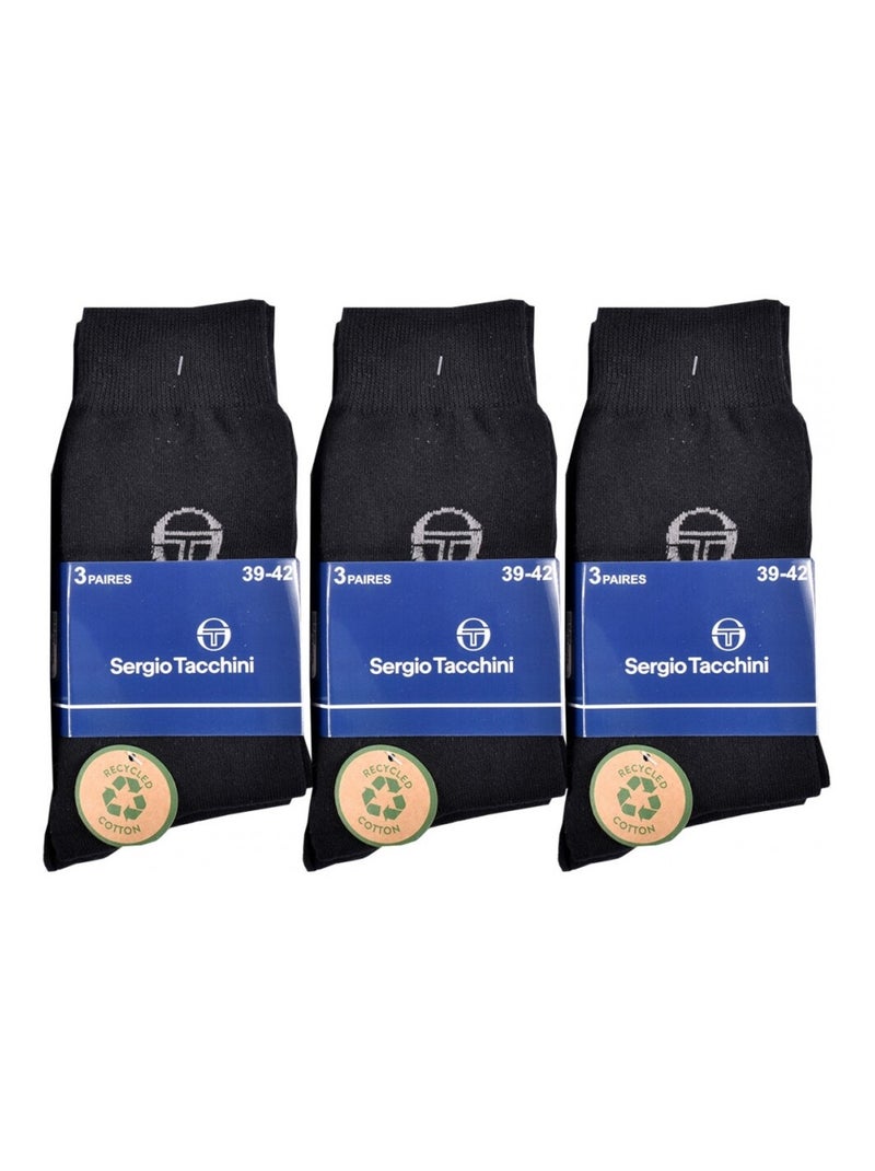 Calcetines Hombre VILLE SERGIO TACCHINI - Pack de 9 Negro - Kiabi