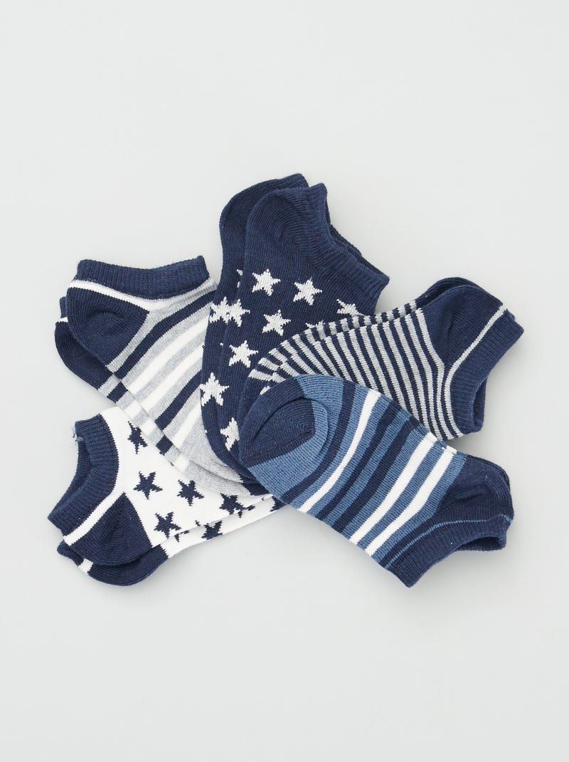 Calcetines invisibles  - Pack de 5 AZUL - Kiabi