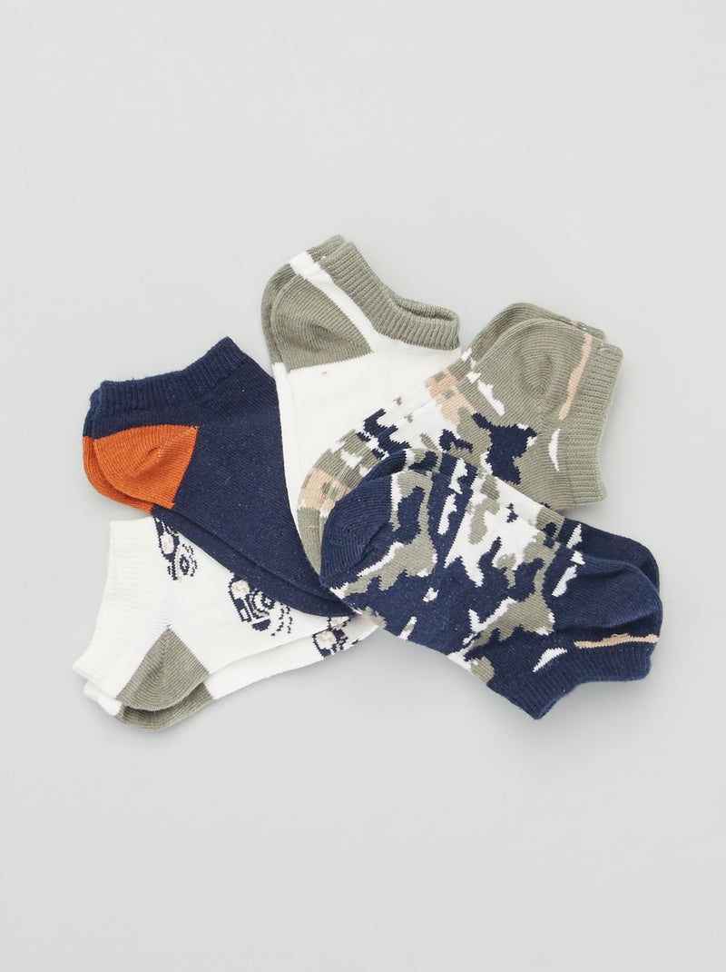 Calcetines invisibles  - Pack de 5 camuflaje - Kiabi