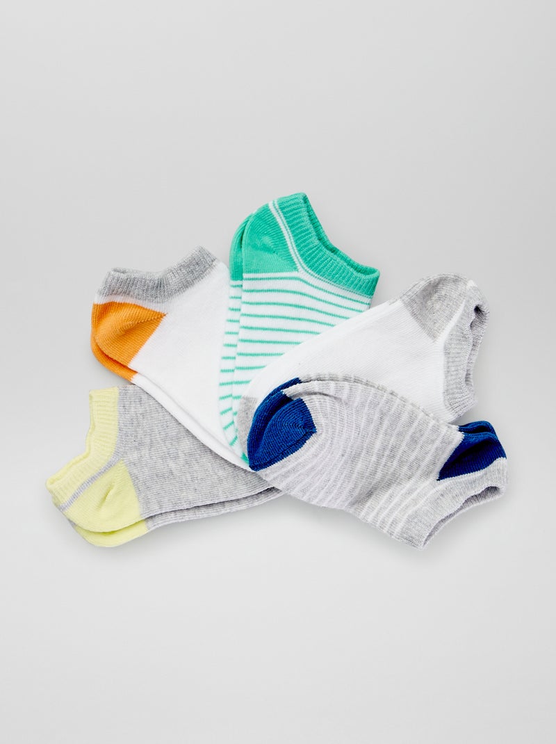 Calcetines invisibles  - Pack de 5 GRIS - Kiabi