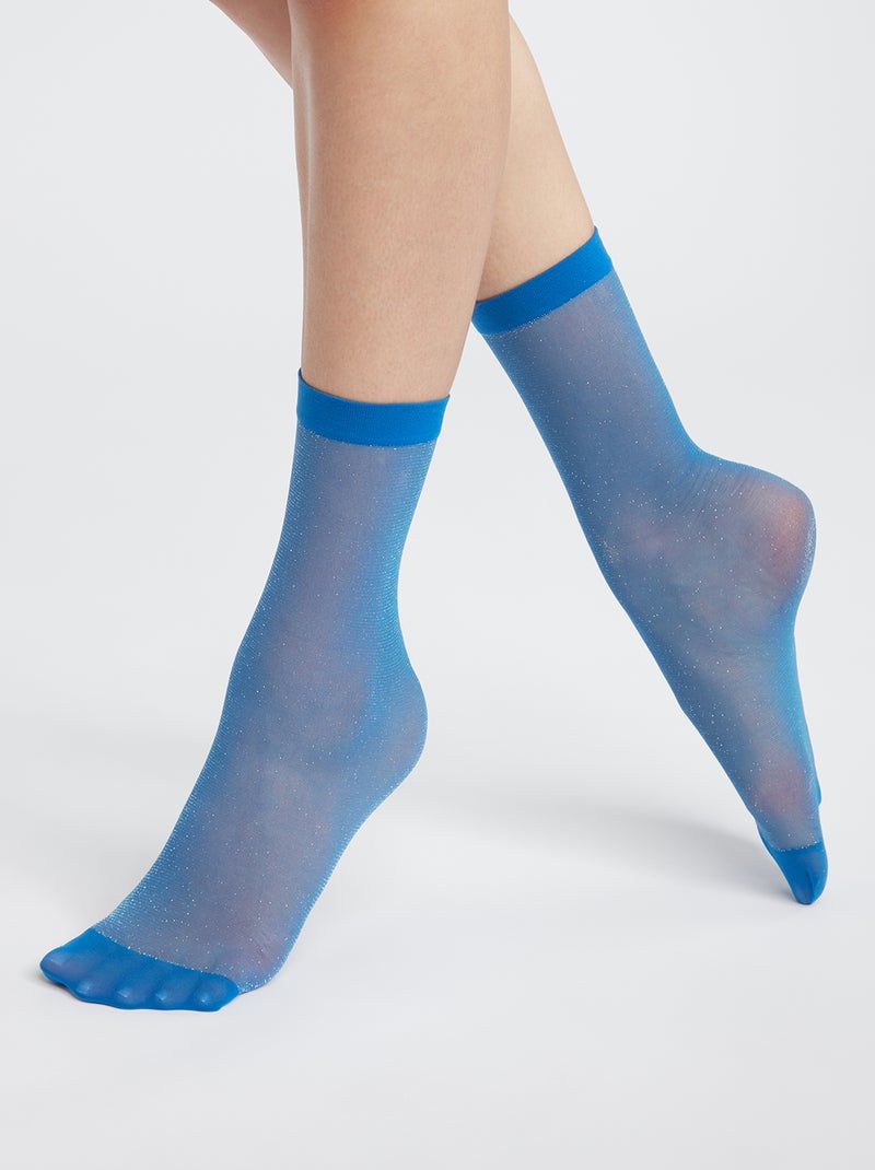 Calcetines irisados 'DIM' AZUL - Kiabi