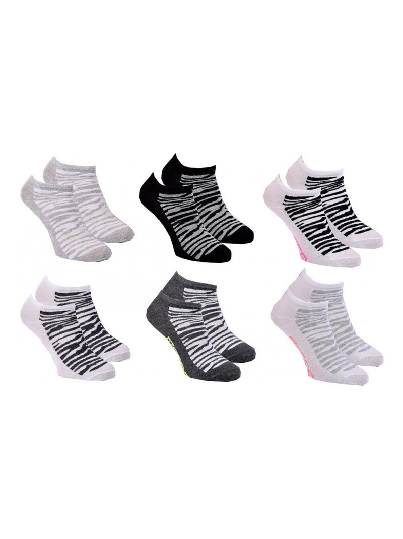 Calcetines KAPPA SNEAKER - Pack de 6 Blanco Gris antracita Negro - Kiabi