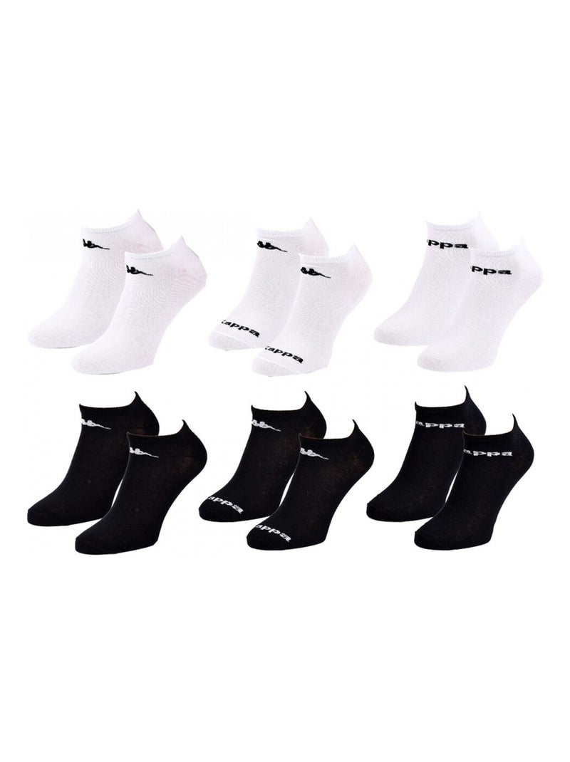 Calcetines KAPPA SNEAKER - Pack de 6 Blanco Negro - Kiabi