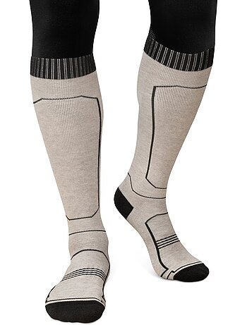 Calcetines lana esquí esquí y nieve hombre y mujer srx glide sand