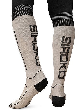 Calcetines lana esquí esquí y nieve hombre y mujer srx glide sand