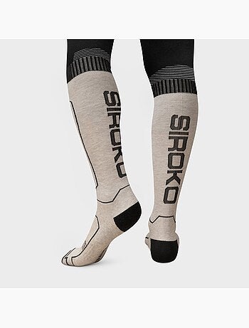 Calcetines lana esquí esquí y nieve hombre y mujer srx glide sand