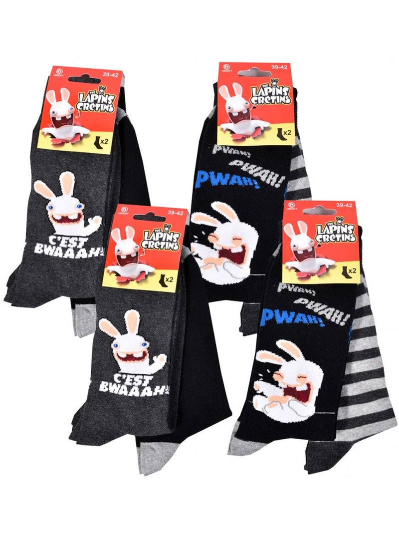 Calcetines Lapins Crétins hombre - Pack de 6 Multicolor - Kiabi