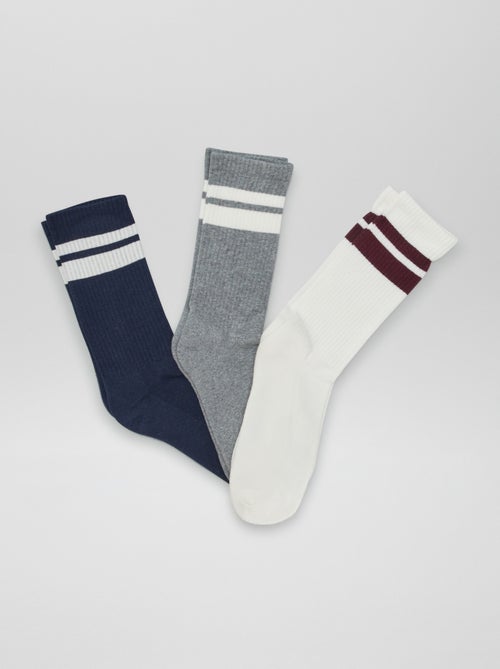 Calcetines largos de punto  - Pack de 3 - Kiabi