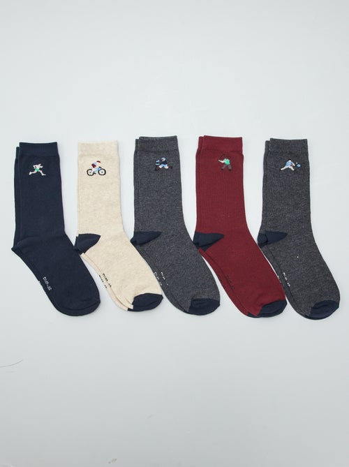 Calcetines largos de punto - Pack de 5 - Kiabi