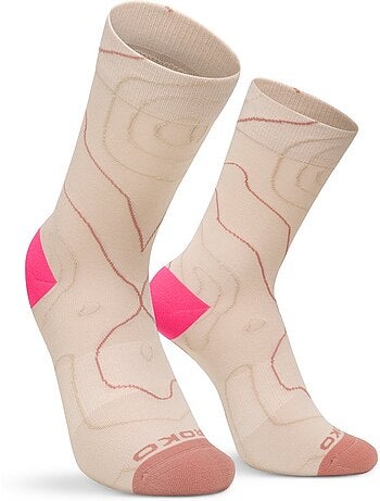 Calcetines ligeros caña alta montaña hombre y mujer gr3 sand