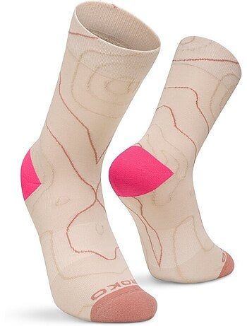 Calcetines ligeros caña alta montaña hombre y mujer gr3 sand