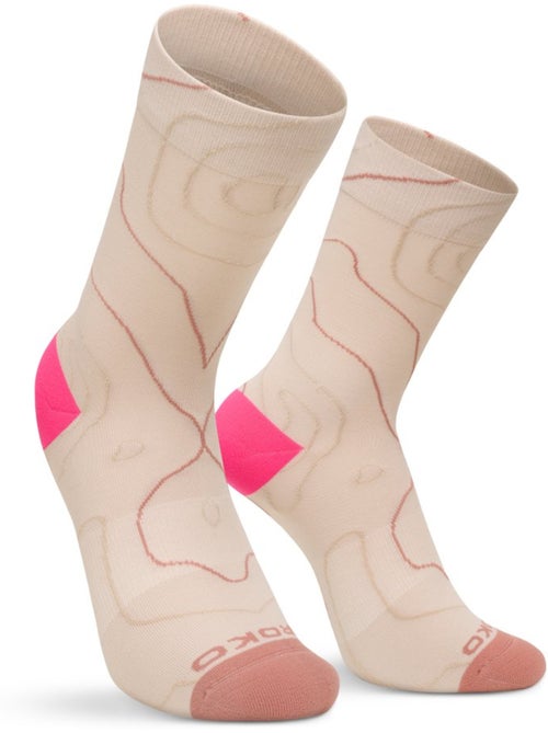 Calcetines ligeros caña alta montaña hombre y mujer gr3 sand - Kiabi